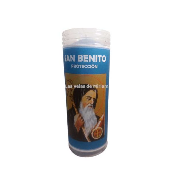 Velón de oración con aceite San Benito