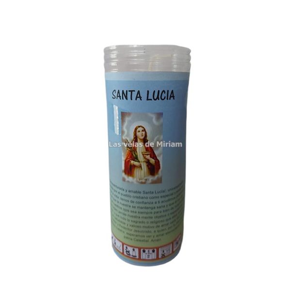 Velón de oración con aceite Santa Lucia