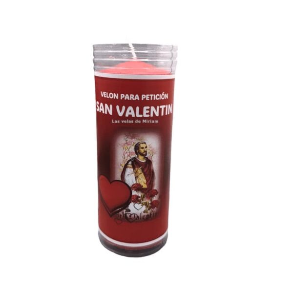 Velón de oración con aceite San Valentín